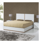 Cama de Casal Chiado - Branco/Carvalho Natural