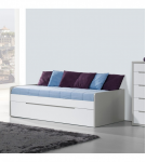 Cama de Estúdio Viena - Cinza/Branco