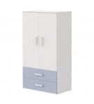 Roupeiro 2 Portas Play - Azul/Branco