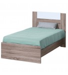 Cama Individual Paris - Carvalho Cinza/Branco