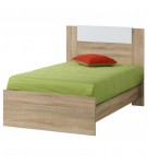 Cama Individual Paris - Carvalho Natura/Branco